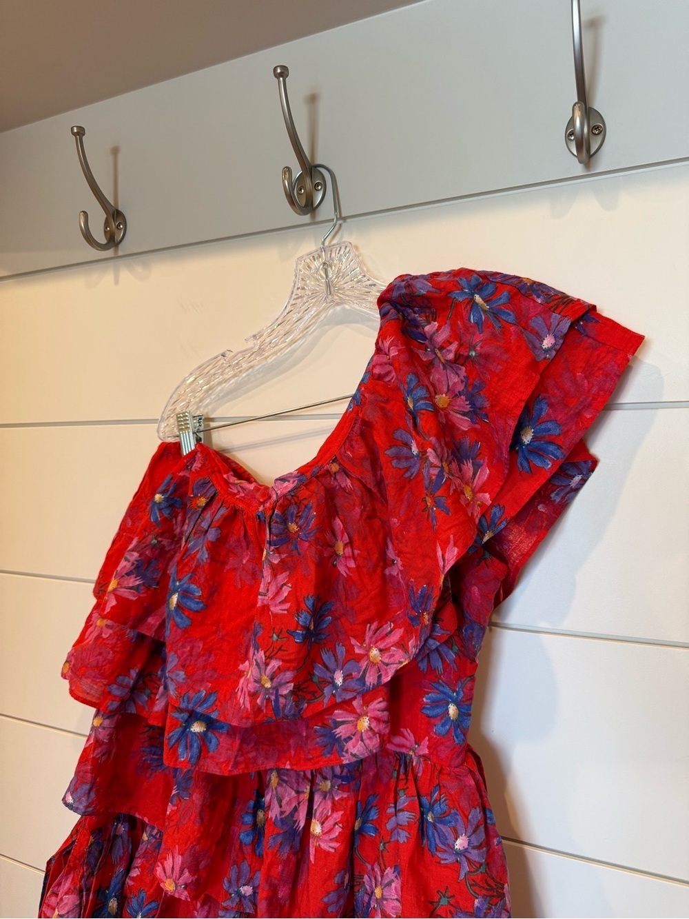 Endless Rose Floral One Shoulder Ruffled Mini Dress - Picture 4 of 8